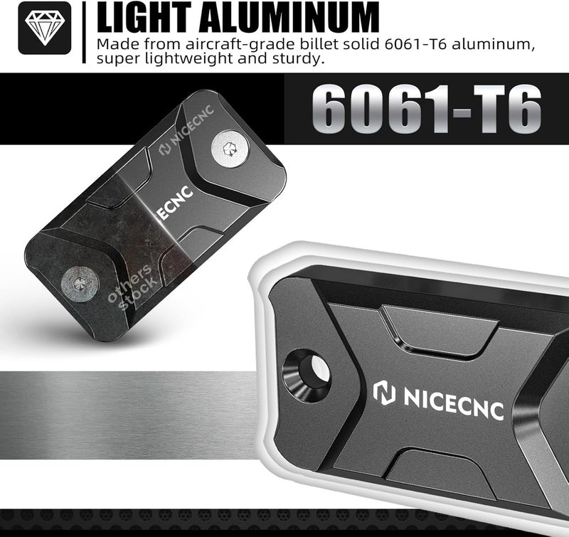 NICECNC Motorcycle Front Brake Fluid Reservoir Cover Compatible with Yamaha YZ85 2002-2023 YZ65 2018-2023 YZ125 2001-2007 YZ250 2001-2007,Billet Aluminum CNC-Machined,See Fitment - Image 3